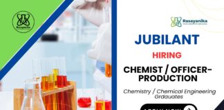 Jubilant Careers 2025 Chemist Job BSc Chemistry Graduates Apply Now