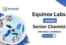 Chemistry Jobs at Equinox Labs Chemistry Jobs at Equinox Labs | Apply for the Senior Chemist Role