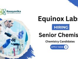 Chemistry Jobs at Equinox Labs | Apply for the Senior Chemist Role
