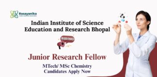 IISER Bhopal JRF Recruitment 2025 | Chemistry JRF Vacancies Apply Now