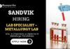 LAB Specialist – Metallurgy Lab Chemistry Job Sandvik India Careers