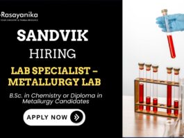 LAB Specialist – Metallurgy Lab Chemistry Job Sandvik India Careers
