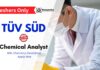 Chemical Analyst Jobs at TUV SUD | MSc Chemistry Freshers Apply Now 
