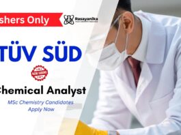 Chemical Analyst Jobs at TUV SUD | MSc Chemistry Freshers Apply Now 