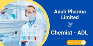 Chemist Jobs at Anuh Pharma | MSc Chemistry Candidates Apply Now