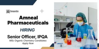 Amneal Pharmaceuticals Jobs for Chemistry Candidates | Apply for Senior Officer, IPQA Role