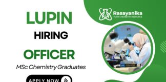 Lupin Careers Officer Position MSc Chemistry Jobs in Aurangabad