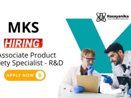 R&D Jobs at MKS | MSc Chemistry Candidates Apply Now