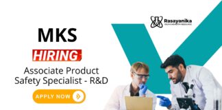 R&D Jobs at MKS | MSc Chemistry Candidates Apply Now