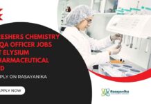 Freshers Chemistry Vacancies IPQA | Officer Jobs at Elysium Pharmaceutical Ltd