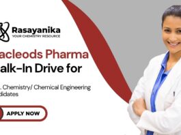 Macleods Pharmaceuticals Ltd Vacancy – Walk-in Interview for Chemistry Job