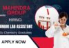 Mahindra Group Careers Apply for Lab Assistant Job 