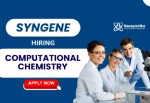Computational Chemistry Jobs at Syngene | MSc Candidates Apply at Syngene 