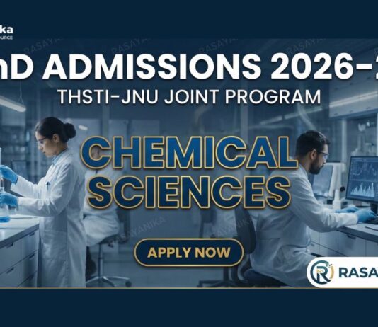 PhD Admissions at THSTI–JNU 2026-27 | Apply for Chemical Sciences 