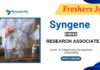 Research Associate Jobs at Syngene | MSc Chemistry Freshers Jobs