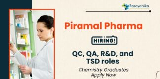 Piramal Pharma Careers | Chemistry Job Openings 