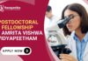 Postdoctoral Fellowship in Coimbatore Amrita Career 