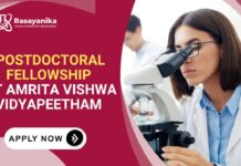 Postdoctoral Fellowship in Coimbatore | Amrita Hiring Chemical Engineering Candidates Postdoctoral Fellowship in Coimbatore Amrita Career