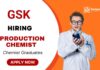 Production Chemist at GSK Nashik BSc Chemistry Graduates Apply Now