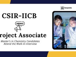 Project Associate Jobs at CSIR - IICB | MSc Chemistry Candidates Apply