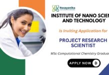 Scientist Job at Institute of Nano Science and Technology | Chemistry Job