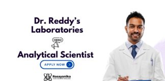 Analytical Scientist Jobs at Dr Reddy's | MSc Chemistry Candidates Apply Now