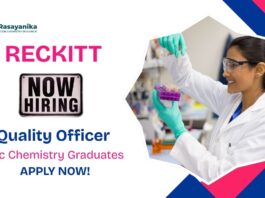 Reckitt Jobs - Quality Officer Role | Chemistry Jobs 