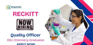 Reckitt Jobs - Quality Officer Role | Chemistry Jobs 