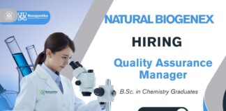 Quality Assurance Jobs at Natural Biogenex | Chemistry Graduates Apply Now QA Job at Natural Biogenex Apply Now for the Chemistry Job