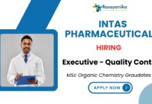 QC Job at Intas Pharmaceuticals | Organic Chemistry Candidates Apply Now QC Job Intas Pharmaceuticals-Organic Chemistry Job