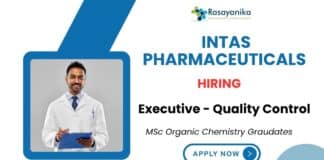 QC Job Intas Pharmaceuticals-Organic Chemistry Job 