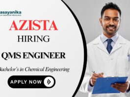 QMS Engineer Job at Azista Chemical Engineering Graduates Apply Now