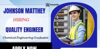 Quality Engineer Job at Johnson Matthey | Chemical Engineers Apply Now