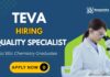 Quality Specialist Job at Teva | Chemistry Graduates Apply Now Teva Careers: Quality Specialist Role | Chemistry Jobs in Bangalore