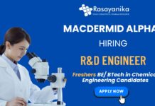 R&D Engineer Position Chemical Engineering Job - MacDermid Alpha Careers 2025