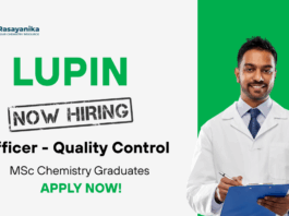 Quality Control Jobs at Lupin | Chemistry Jobs 