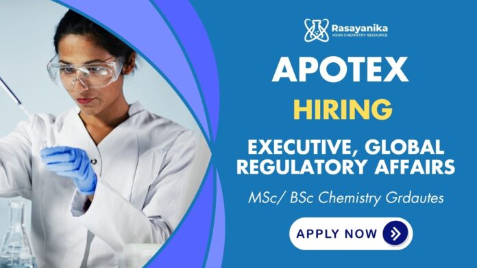 Regulatory Affairs Job at Apotex MSc Organic Chemistry Graduates Apply Now Regulatory Affairs Job at Apotex | MSc Organic Chemistry Graduates Apply Now