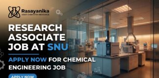 Research Associate Job at SNU Apply Now for Chemical Engineering Job