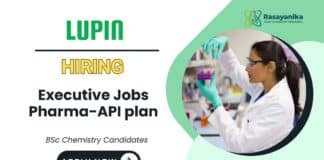 Executive Jobs at Lupin | BSc Chemistry Candidates Apply Now