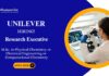 Research Jobs Role at Unilever | MSc Chemistry Graduates Apply