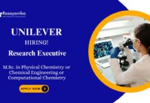 Research Jobs Role at Unilever | MSc Chemistry Graduates Apply