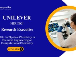 Research Jobs Role at Unilever | MSc Chemistry Graduates Apply