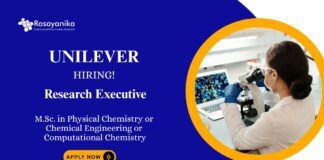 Research Jobs Role at Unilever | MSc Chemistry Graduates Apply