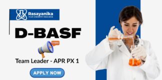 BASF Team Leader Job For Organic Chemistry Candidates, Apply Now Chemistry Jobs at BASF | Organic Chemistry Candidates Apply Now