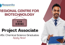 Project Associate Positions at RCB | Chemistry Graduates Apply