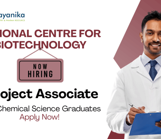 Project Associate Positions at RCB | Chemistry Graduates Apply