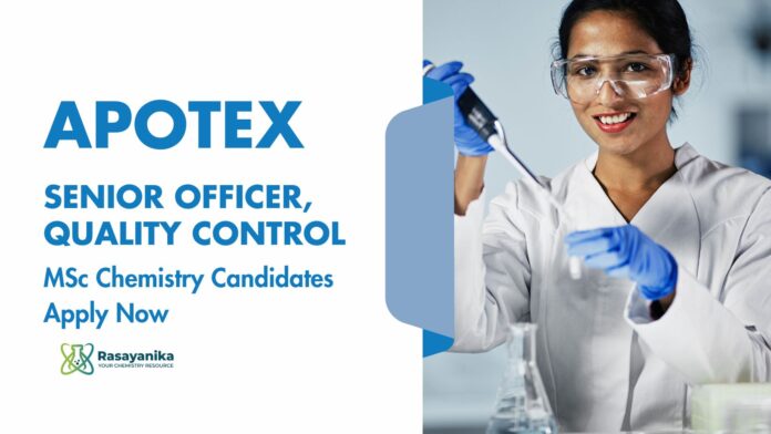 Quality Control Jobs at Apotex Bangalore | BSc in Chemistry Apply Now Quality Control Jobs at Apotex Bangalore | BSc in Chemistry Apply Now