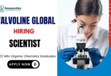 Scientist Job | Chemistry Graduates Apply Now Scientist Job Organic Chemistry Job at Valvoline India