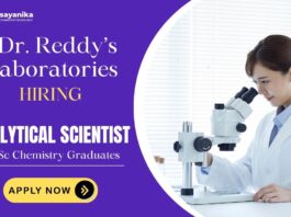 Scientist Job at Dr. Reddy’s Chemistry Job in Hyderabad