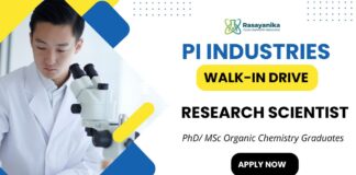 Scientist Job at PI Industries Apply Now for the Chemical Engineering Job